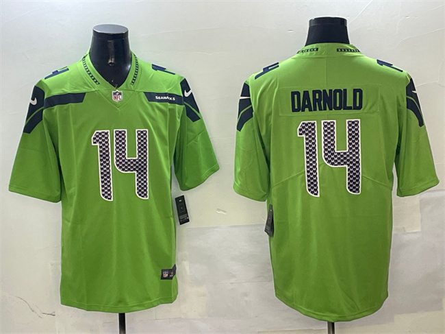 Personalized Men’s Seattle Seahawks #14 Sam Darnold Green 2025 Limited Stitched Football Jersey