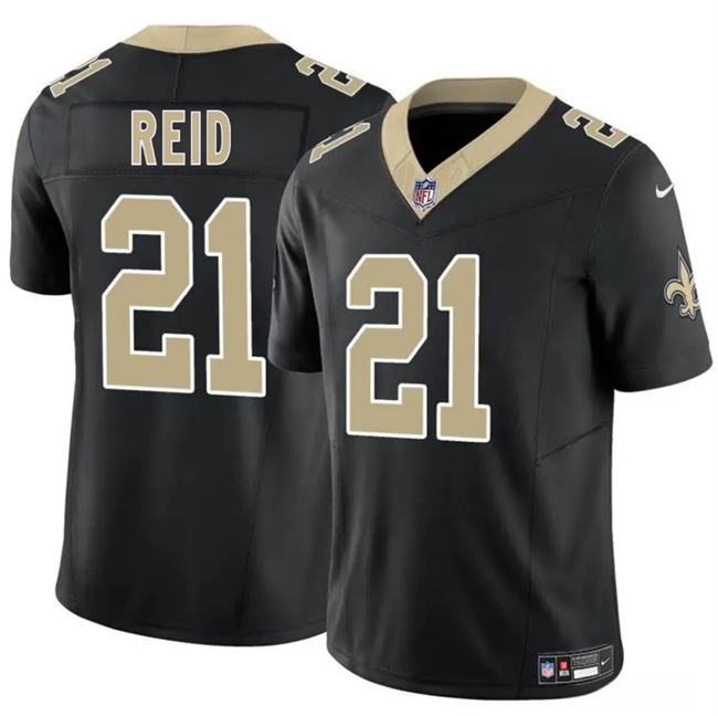 Personalized Men’s New Orleans Saints #21 Justin Reid Black 2025 F.U.S.E Limited Stitched Football Jersey