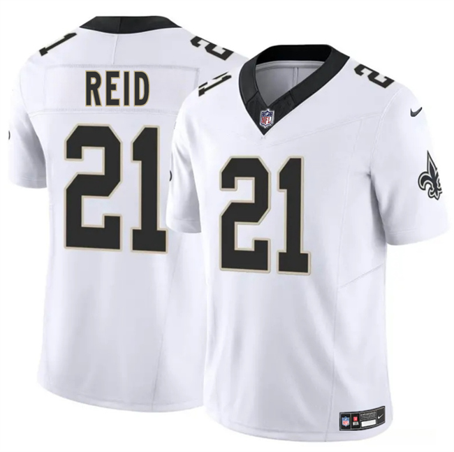 Personalized Men’s New Orleans Saints #21 Justin Reid White 2025 F.U.S.E Limited Stitched Football Jersey