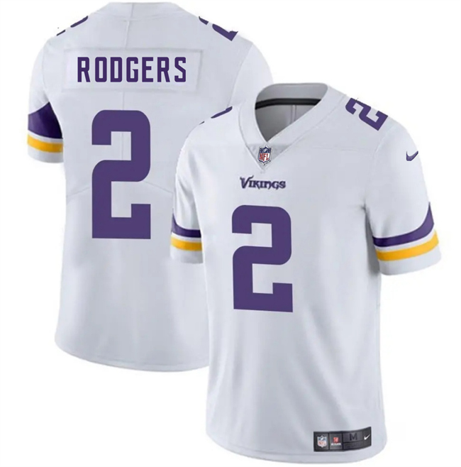 Personalized Men’s Minnesota Vikings #2 Isaiah Rodgers White 2025 Untouchable Limited Stitched Jersey