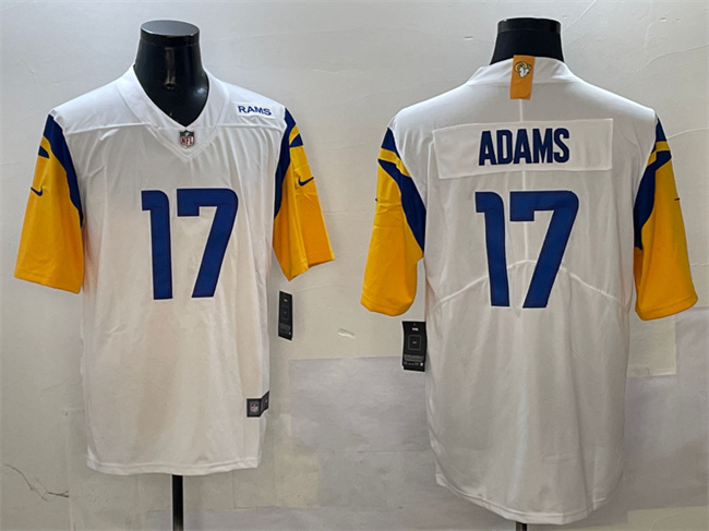 Personalized Men’s Los Angeles Rams #17 Davante Adams White 2024 Untouchable Stitched Football Jersey