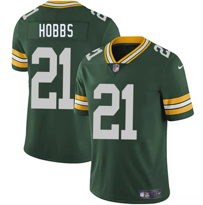 Personalized Men’s Green Bay Packers #21 Nate Hobbs Green 2025 Untouchable Limited Stitched Jersey
