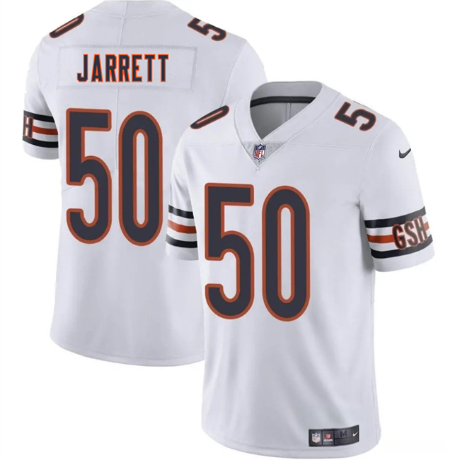 Personalized Men’s Chicago Bears #50 Grady Jarrett White 2025 Stitched Football Jersey