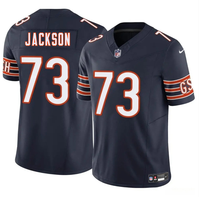 Personalized Men’s Chicago Bears #73 Jonah Jackson Navy 2025 F.U.S.E. Stitched Football Jersey