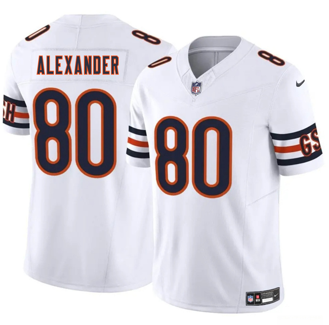 Personalized Men’s Chicago Bears #80 Maurice Alexander White 2025 F.U.S.E. Stitched Football Jersey