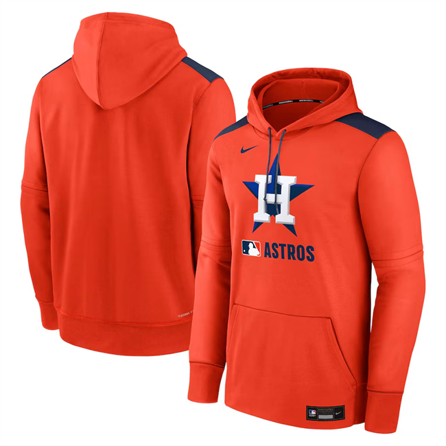 Personalized Men’s Houston Astros Orange Collection Performance Pullover Hoodie