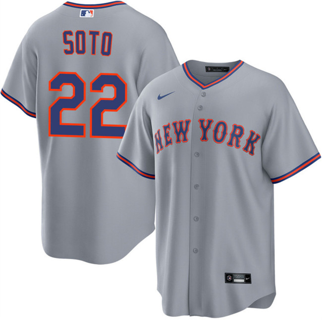 Personalized Men’s New York Mets #22 Juan Soto Grey 2025 Limited Stitched Baseball Jersey