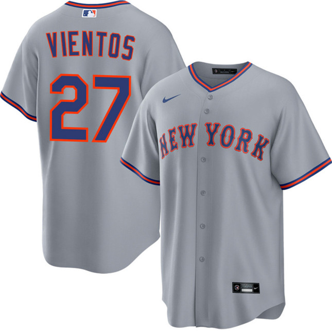Personalized Men’s New York Mets #27 Mark Vientos Grey 2025 Limited Stitched Baseball Jersey