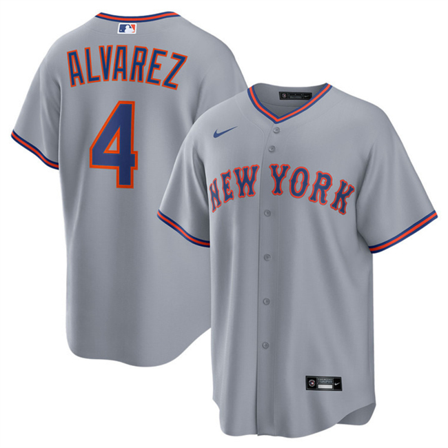 Personalized Men’s New York Mets #4 Francisco Alvarez Grey 2025 Limited Stitched Baseball Jersey