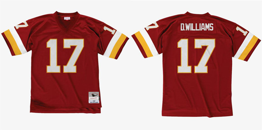 Personalized Men’s Washington Redskins #17 Doug Williams Burgundy Stitched Football Jersey