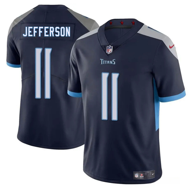 Personalized Men’s Tennessee Titans #11 Van Jefferson Navy 2025 Untouchable Stitched Jersey