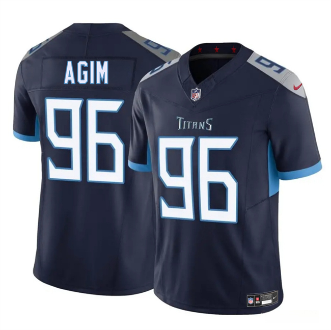 Personalized Men’s Tennessee Titans #96 McTelvin Agim Navy 2025 F.U.S.E. Limited Stitched Football Jersey