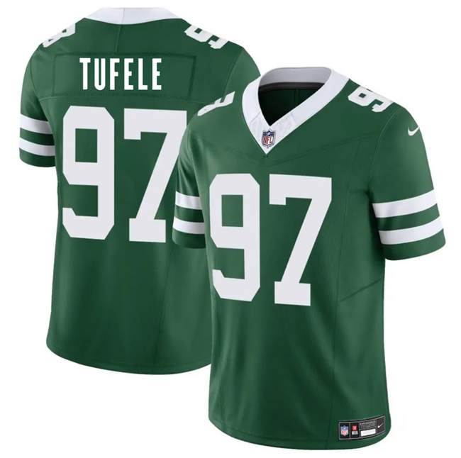 Personalized Men’s New York Jets #97 Jay Tufele Green 2025 F.U.S.E. Untouchable Limited Stitched Jersey