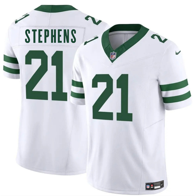 Personalized Men’s New York Jets #21 Brandon Stephens White 2025 F.U.S.E. Untouchable Limited Stitched Jersey