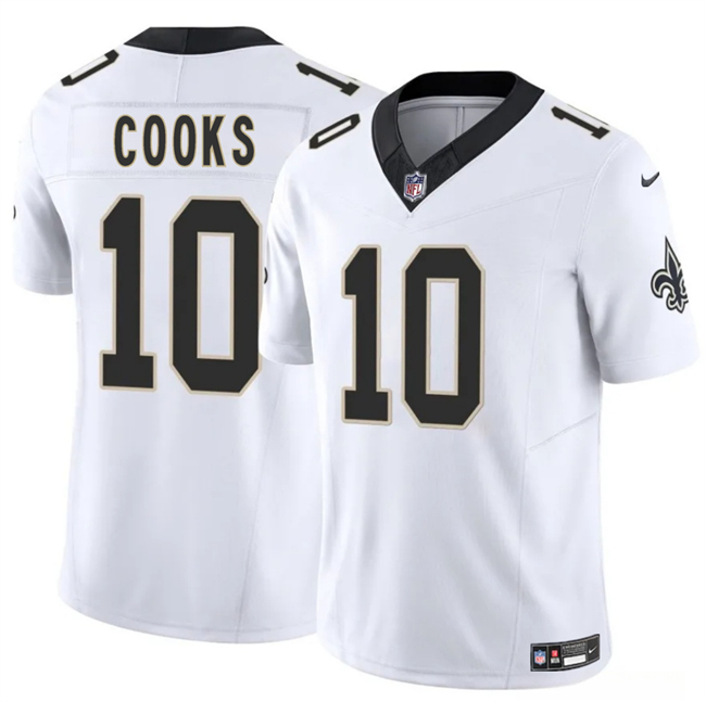 Personalized Men’s New Orleans Saints #10 Brandin Cooks White 2025 F.U.S.E Limited Stitched Football Jersey