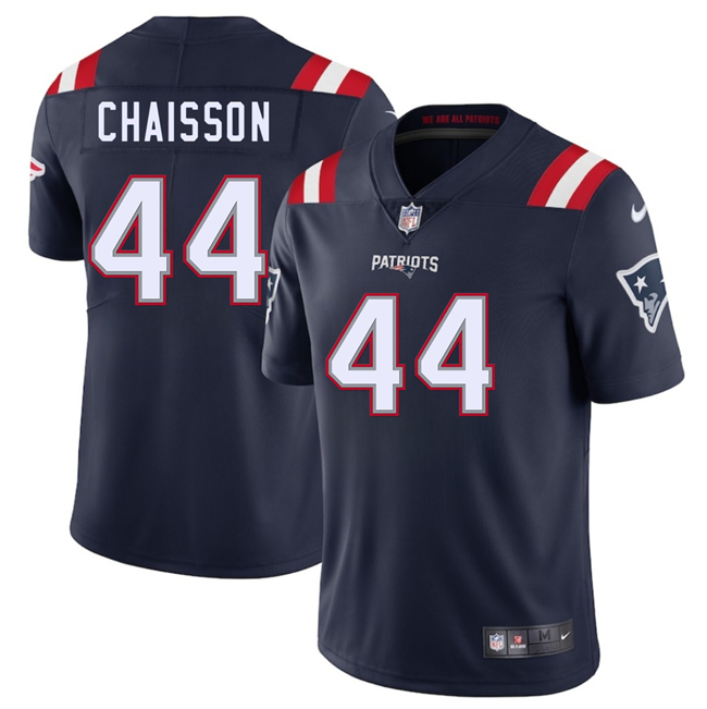 Personalized Men’s New England Patriots #44 K’Lavon Chaisson Navy 2025 Limited Stitched Football Jersey