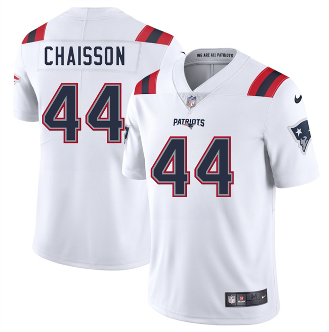Personalized Men’s New England Patriots #44 K’Lavon Chaisson White 2025 Limited Stitched Football Jersey