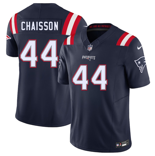 Personalized Men’s New England Patriots #44 K’Lavon Chaisson Navy 2025 F.U.S.E. Limited Stitched Football Jersey