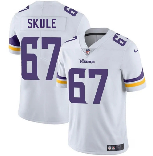 Personalized Men’s Minnesota Vikings #67 Justin Skule White 2025 Untouchable Limited Stitched Jersey