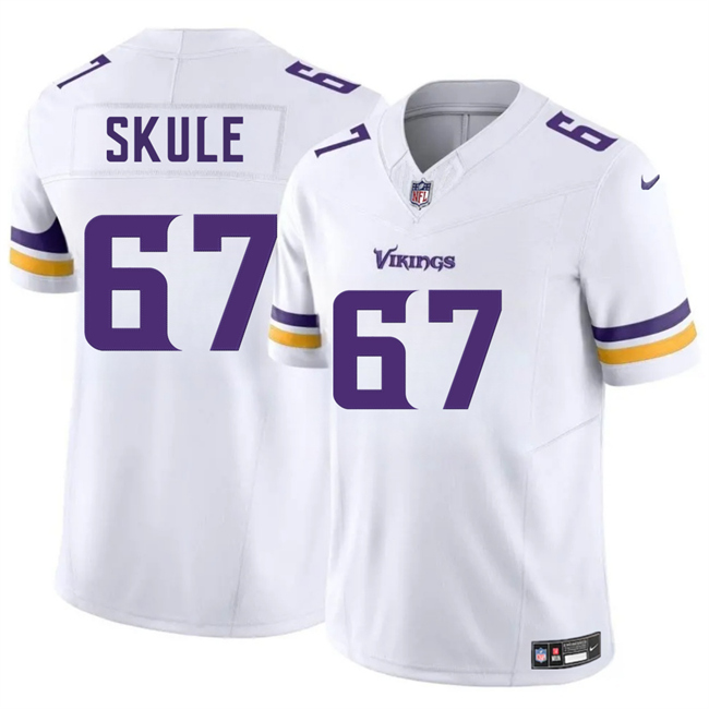 Personalized Men’s Minnesota Vikings #67 Justin Skule White 2025 F.U.S.E. Untouchable Limited Stitched Jersey