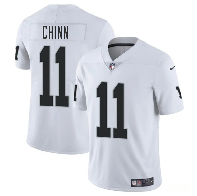 Personalized Men’s Las Vegas Raiders #11 Jeremy Chinn White 2025 Stitched Football Jersey