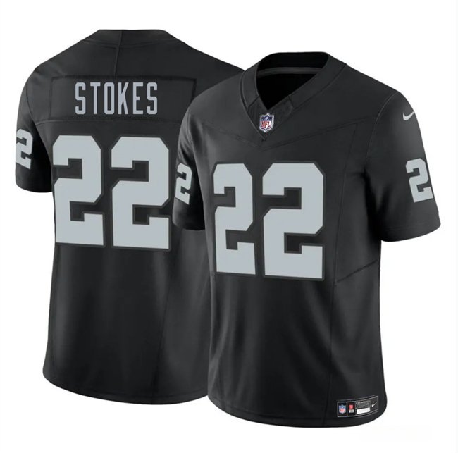 Personalized Men’s Las Vegas Raiders #22 Eric Stokes Black 2025 F.U.S.E. Stitched Football Jersey