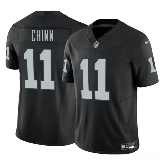 Personalized Men’s Las Vegas Raiders #11 Jeremy Chinn Black 2025 F.U.S.E. Stitched Football Jersey