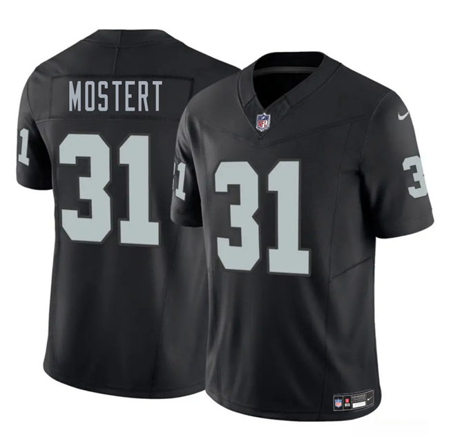 Personalized Men’s Las Vegas Raiders #31 Raheem Mostert Black 2025 F.U.S.E. Stitched Football Jersey