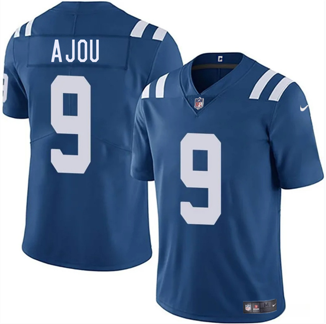 Personalized Men’s Indianapolis Colts #9 Ajou Ajou Blue 2025 Limited Stitched Football Jersey