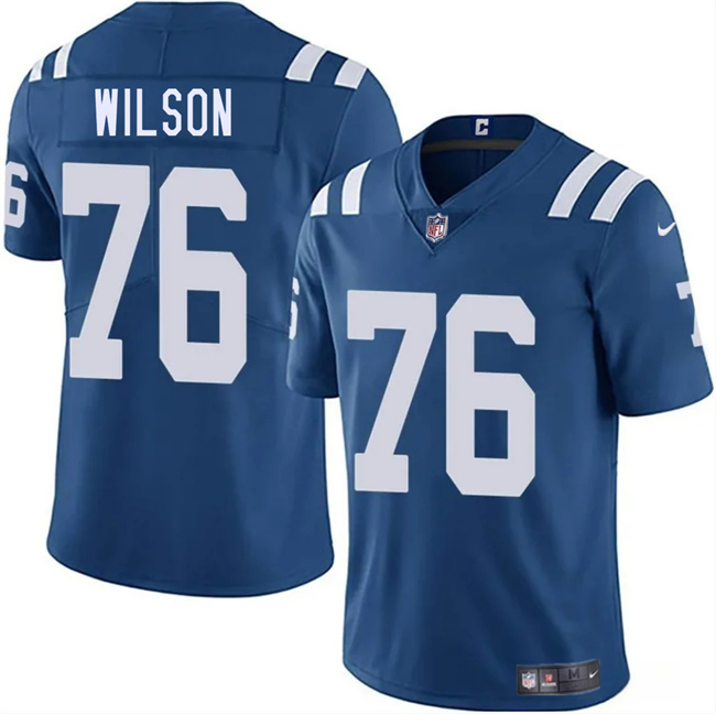 Personalized Men’s Indianapolis Colts #76 Jack Wilson Blue 2025 Limited Stitched Football Jersey