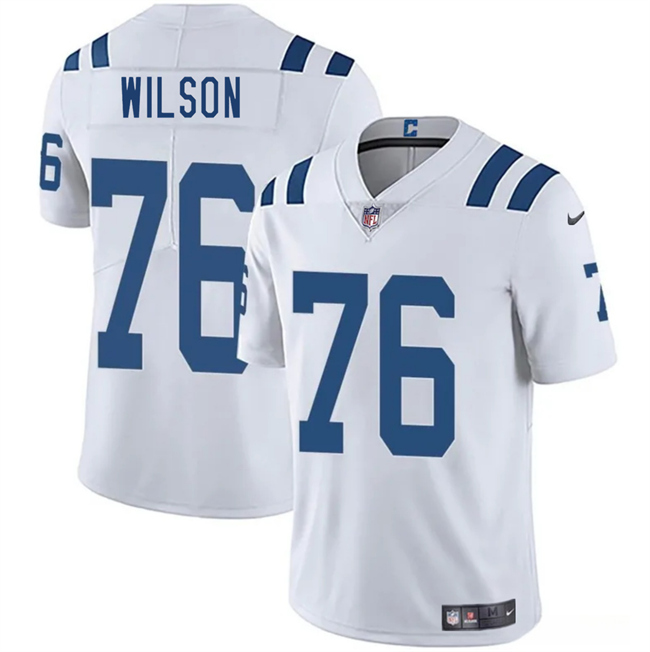 Personalized Men’s Indianapolis Colts #76 Jack Wilson White 2025 Limited Stitched Football Jersey