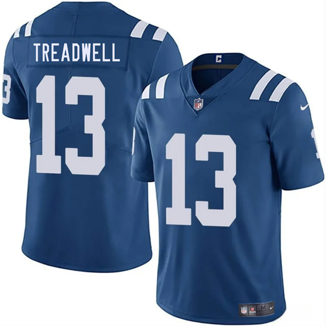 Personalized Men’s Indianapolis Colts #13 Laquon Treadwell Blue 2025 Limited Stitched Football Jersey