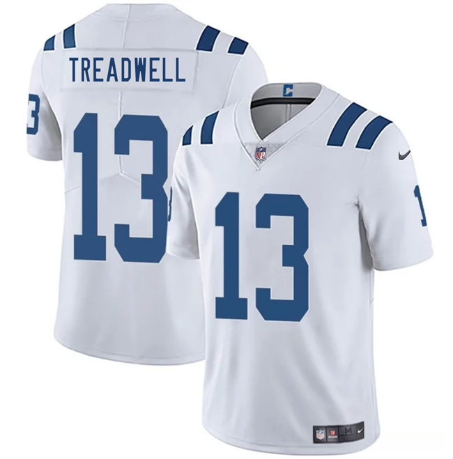 Personalized Men’s Indianapolis Colts #13 Laquon Treadwell White 2025 Limited Stitched Football Jersey