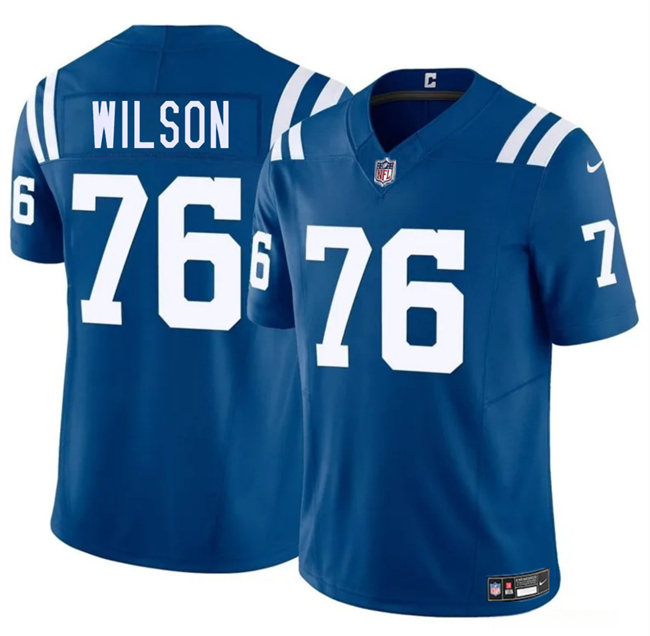 Personalized Men’s Indianapolis Colts #76 Jack Wilson Blue 2025 F.U.S.E. Limited Stitched Football Jersey