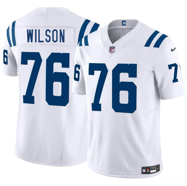 Personalized Men’s Indianapolis Colts #76 Jack Wilson White 2025 F.U.S.E. Limited Stitched Football Jersey