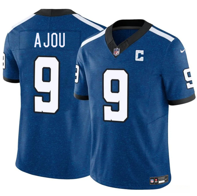 Personalized Men’s Indianapolis Colts #9 Ajou Ajou Blue 2025 F.U.S.E. Throwback Limited Stitched Football Jersey