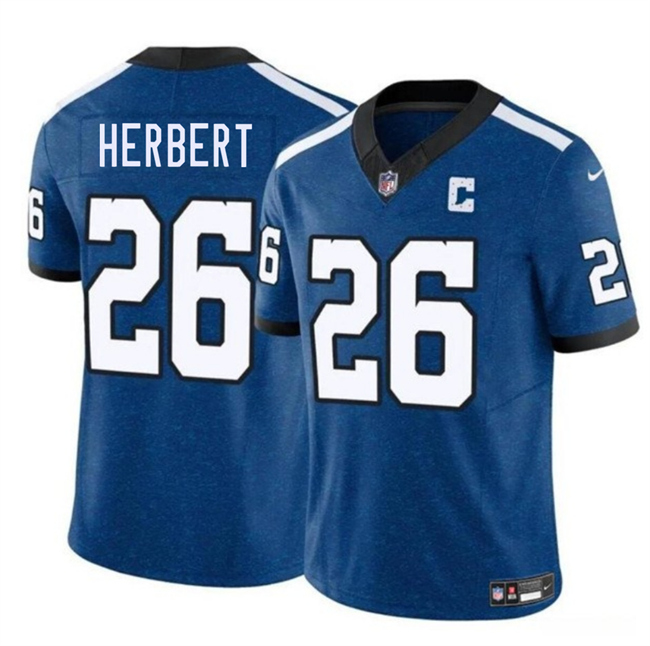 Personalized Men’s Indianapolis Colts #26 Khalil Herbert Blue 2025 F.U.S.E. Throwback Limited Stitched Football Jersey