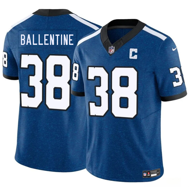 Personalized Men’s Indianapolis Colts #38 Corey Ballentine Blue 2025 F.U.S.E. Throwback Limited Stitched Football Jersey