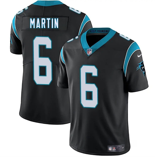 Personalized Men’s Carolina Panthers #6 Sam Martin Black 2025 Limited Stitched Football Jersey