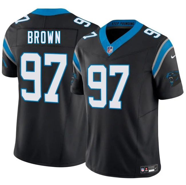 Personalized Men’s Carolina Panthers #97 Bobby Brown Black 2025 F.U.S.E. Limited Stitched Football Jersey