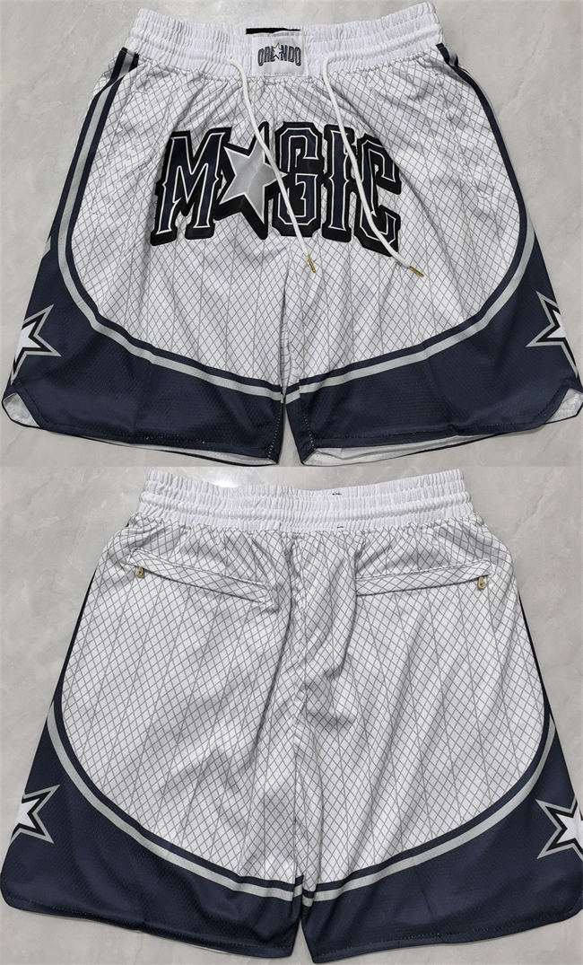 Personalized Men’s Orlando Magic Silver City Edition Shorts(Run Small)