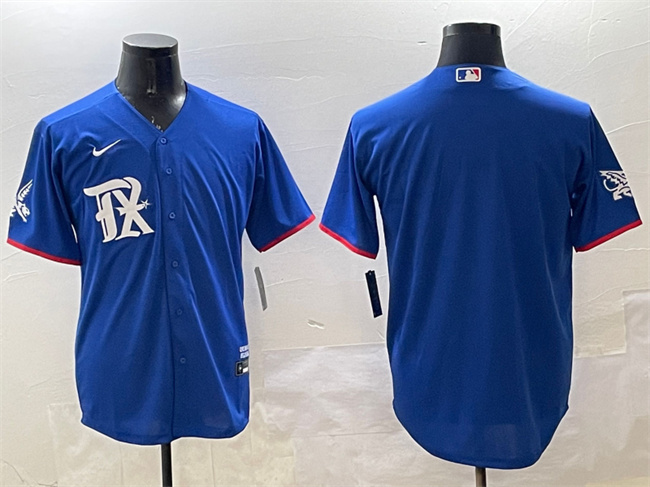Personalized Men’s Texas Rangers Blank Royal City Connect Stitched Baseball Jersey