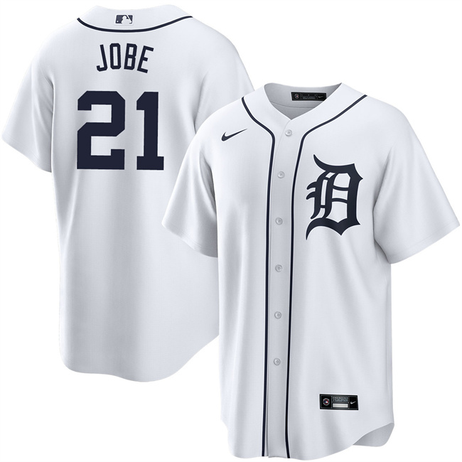 Personalized Men’s Detroit Tigers #21 Jackson Jobe White Cool Base Stitched Baseball Jersey