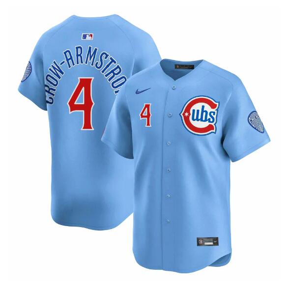 Personalized Men’s Chicago Cubs #4 Pete Crow-Armstrong Blue 2024 25 2nd Alternate Limited Stitched Baseball Jersey