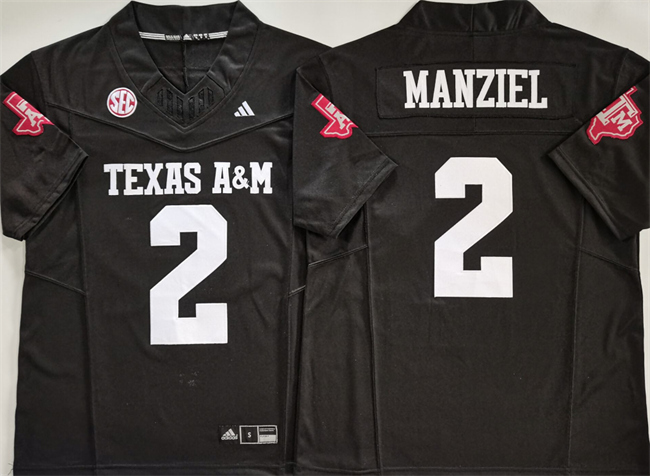 Personalized Men’s Texas A&M Aggies Lions #2 Johnny Manziel Black 2025 F.U.S.E. Stitched Jersey