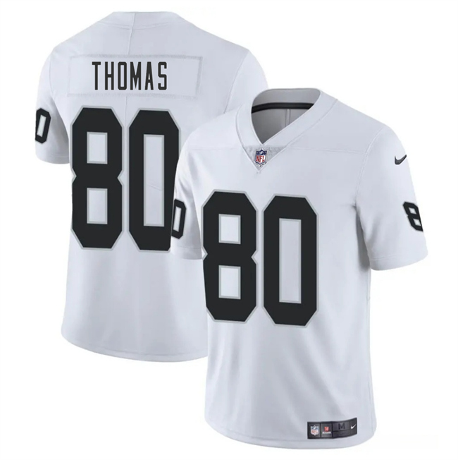 Personalized Men’s Las Vegas Raiders #80 Ian Thomas White 2025 Stitched Football Jersey