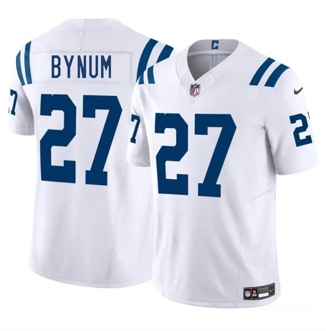 Personalized Men’s Indianapolis Colts #27 Cam Bynuml White 2025 F.U.S.E. Limited Stitched Football Jersey