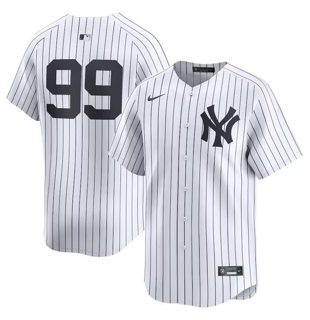 Personalized Men’s New York Yankees #99 Aaron Judge White Home Limited Stitched Baseball Jersey