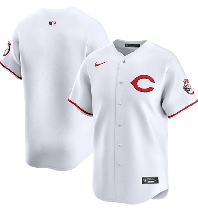 Personalized Men’s Cincinnati Reds Blank White 2025 Home Limited Stitched Baseball Jersey