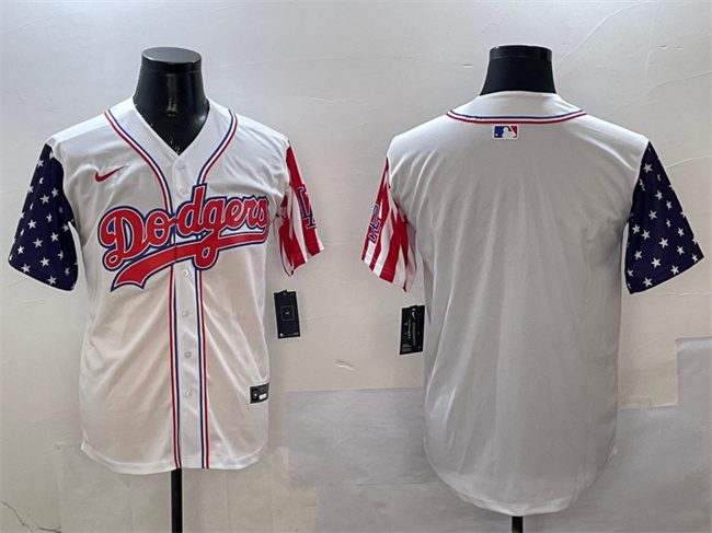 Personalized Men’s Los Angeles Dodgers Blank White Limited Stitched Baseball Jersey